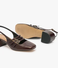 New BABIES DEMI ACAJOU Femme Slingbacks|Escarpins