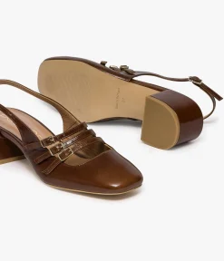 Outlet BABIES DEMI COGNAC Femme Slingbacks|Escarpins