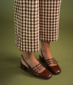 Outlet BABIES DEMI COGNAC Femme Slingbacks|Escarpins