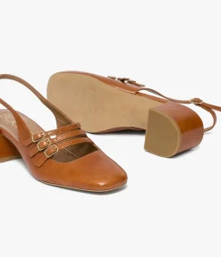 Outlet BABIES DEMI COGNAC Femme Slingbacks|Escarpins