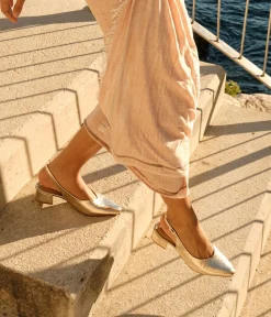 Outlet BALLERINE SOLICE PLATINE Femme Slingbacks|Ballerines