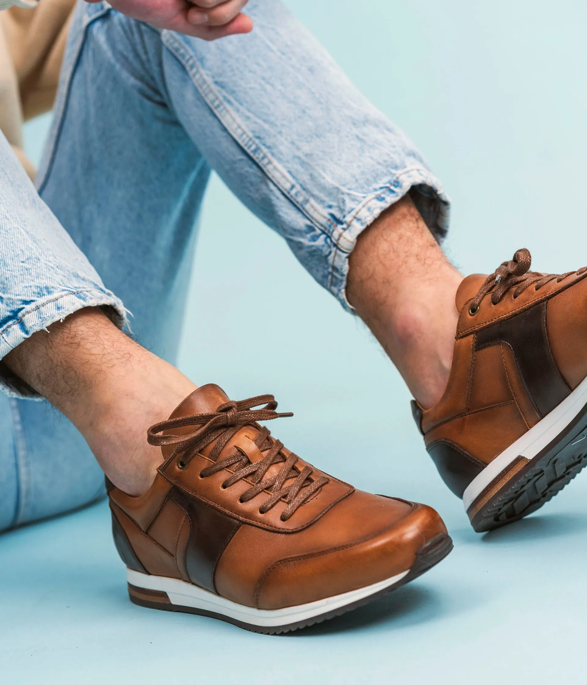 Best BASKET LETA COGNAC Homme Baskets