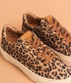 Hot BASKET LIZON LEOPARD Femme Baskets