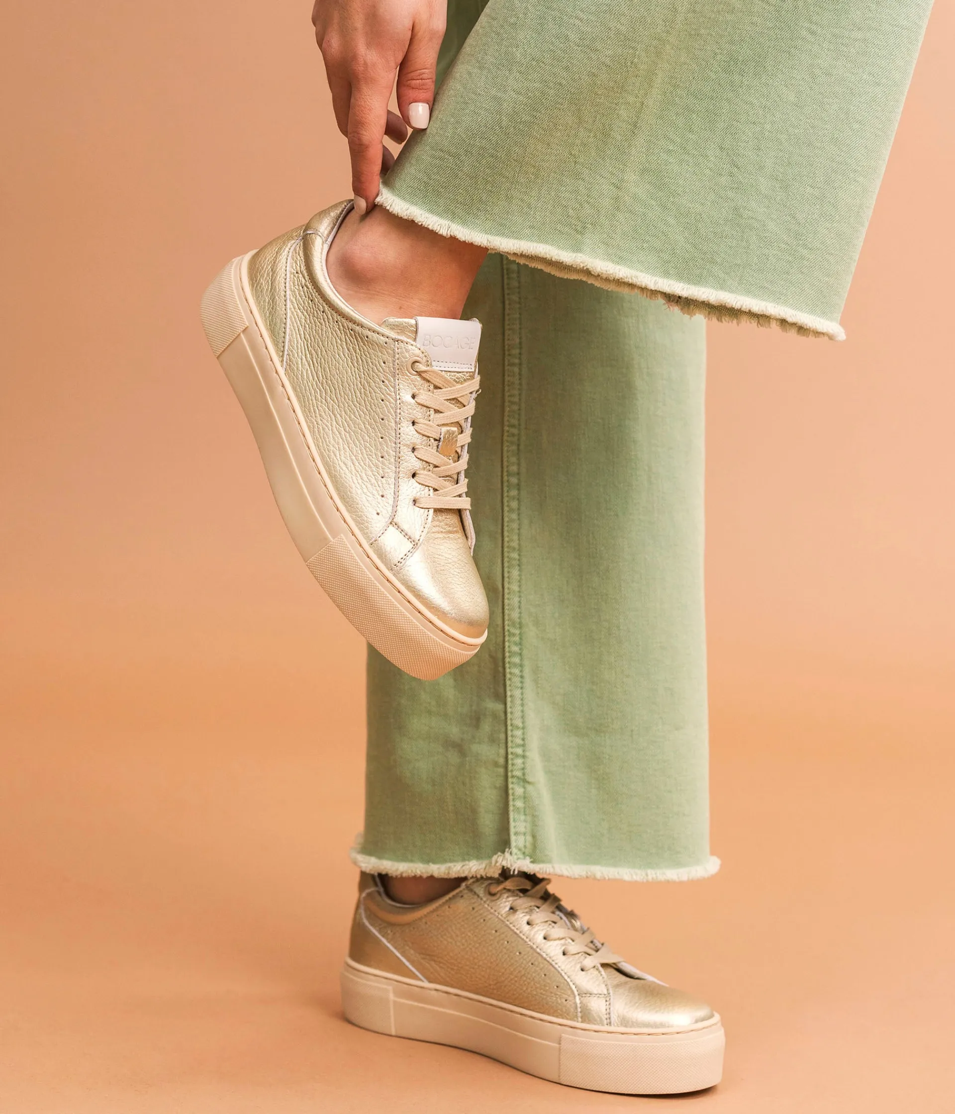 Online BASKET LIZON PLATINE Femme Baskets