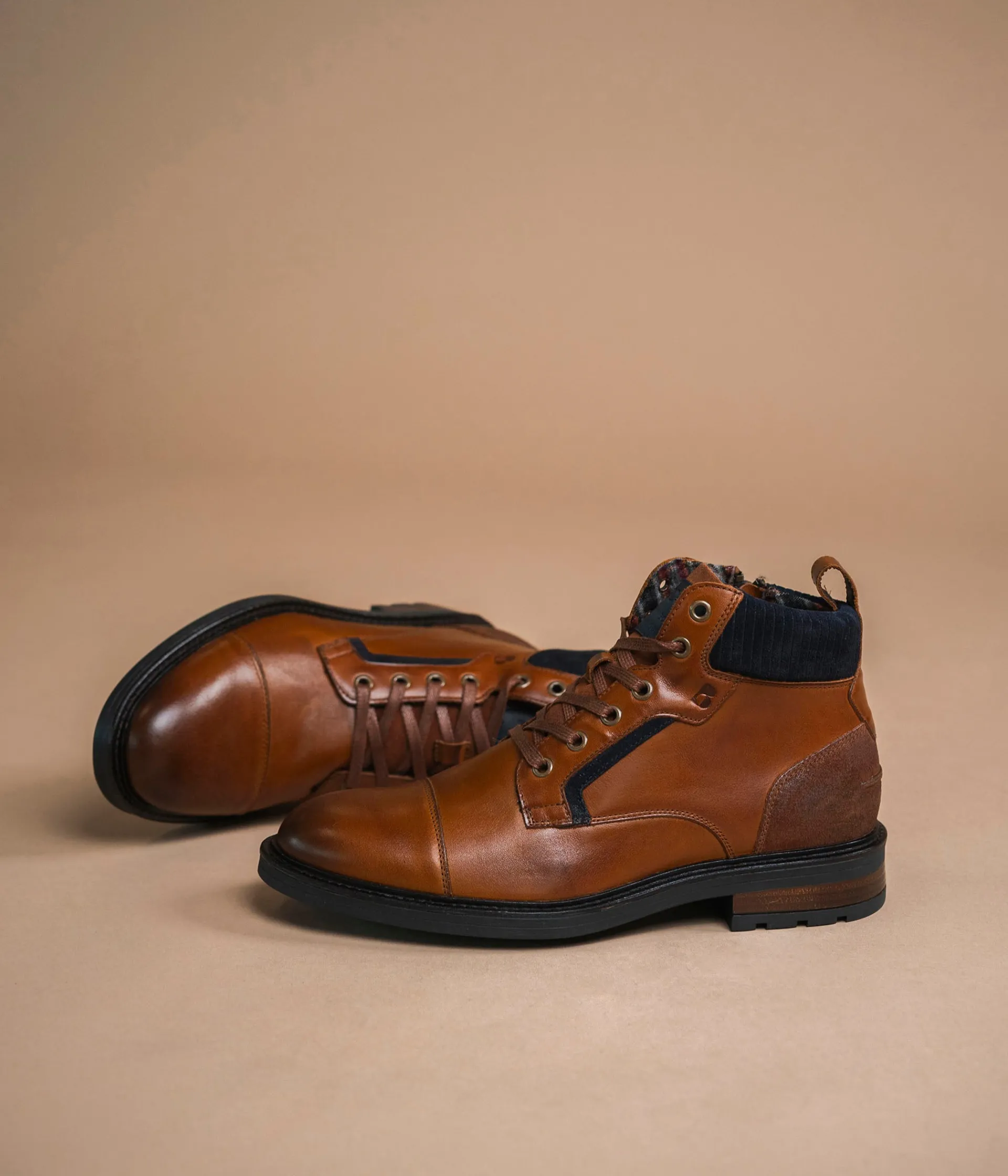 BOOTS BENJAMIN COGNAC Homme Boots