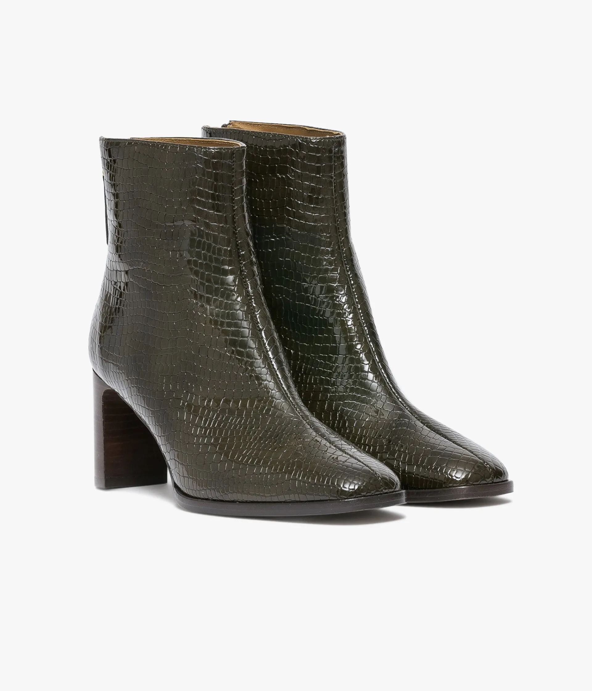 Discount BOOTS ELAURA KAKI Femme Boots & Bottines