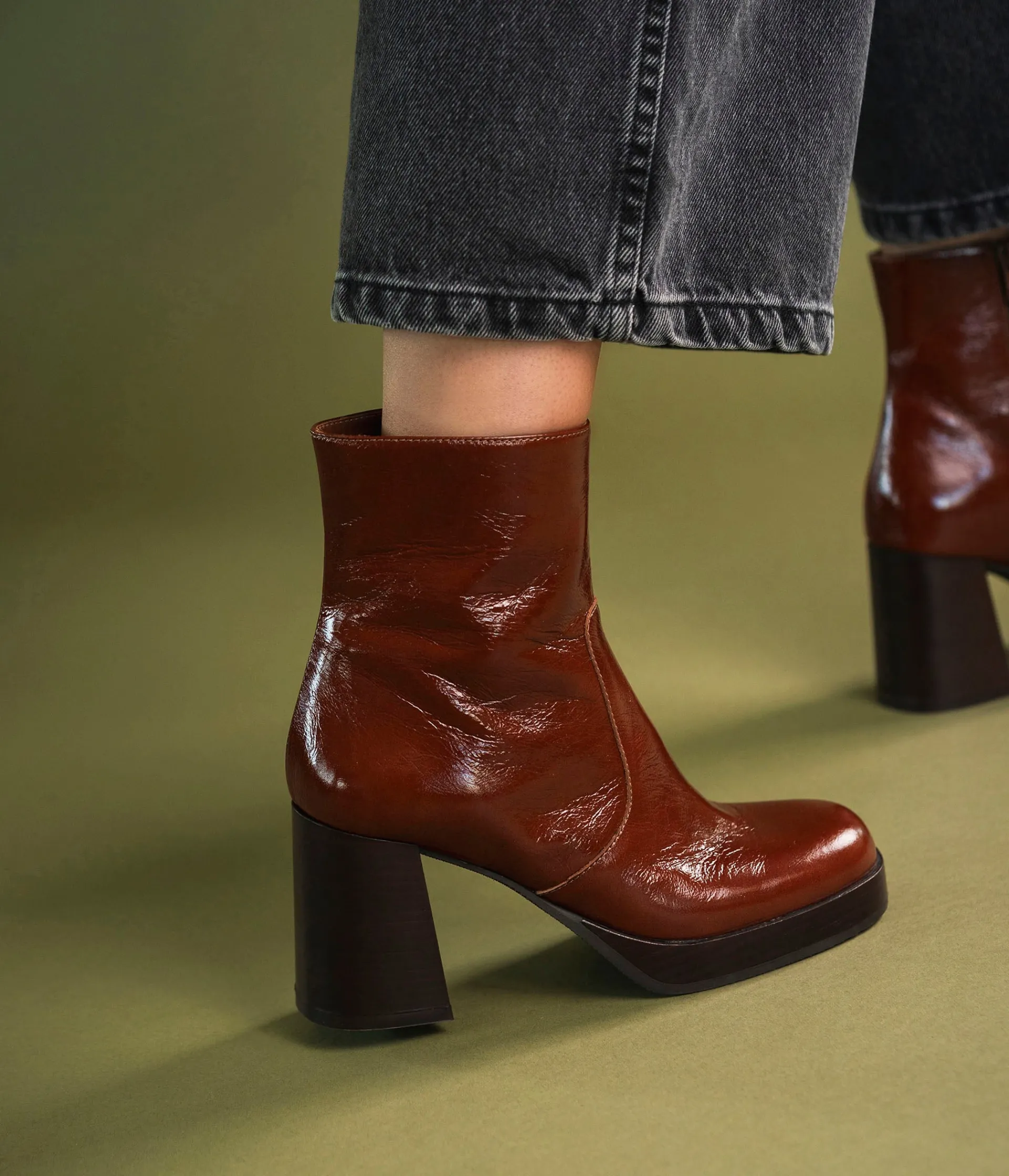 Outlet BOOTS EZRA COGNAC Femme Boots & Bottines