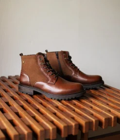 Outlet BOOTS GIBSON COGNAC Homme Boots