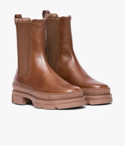New BOOTS KOGGALA COGNAC Femme Boots & Bottines