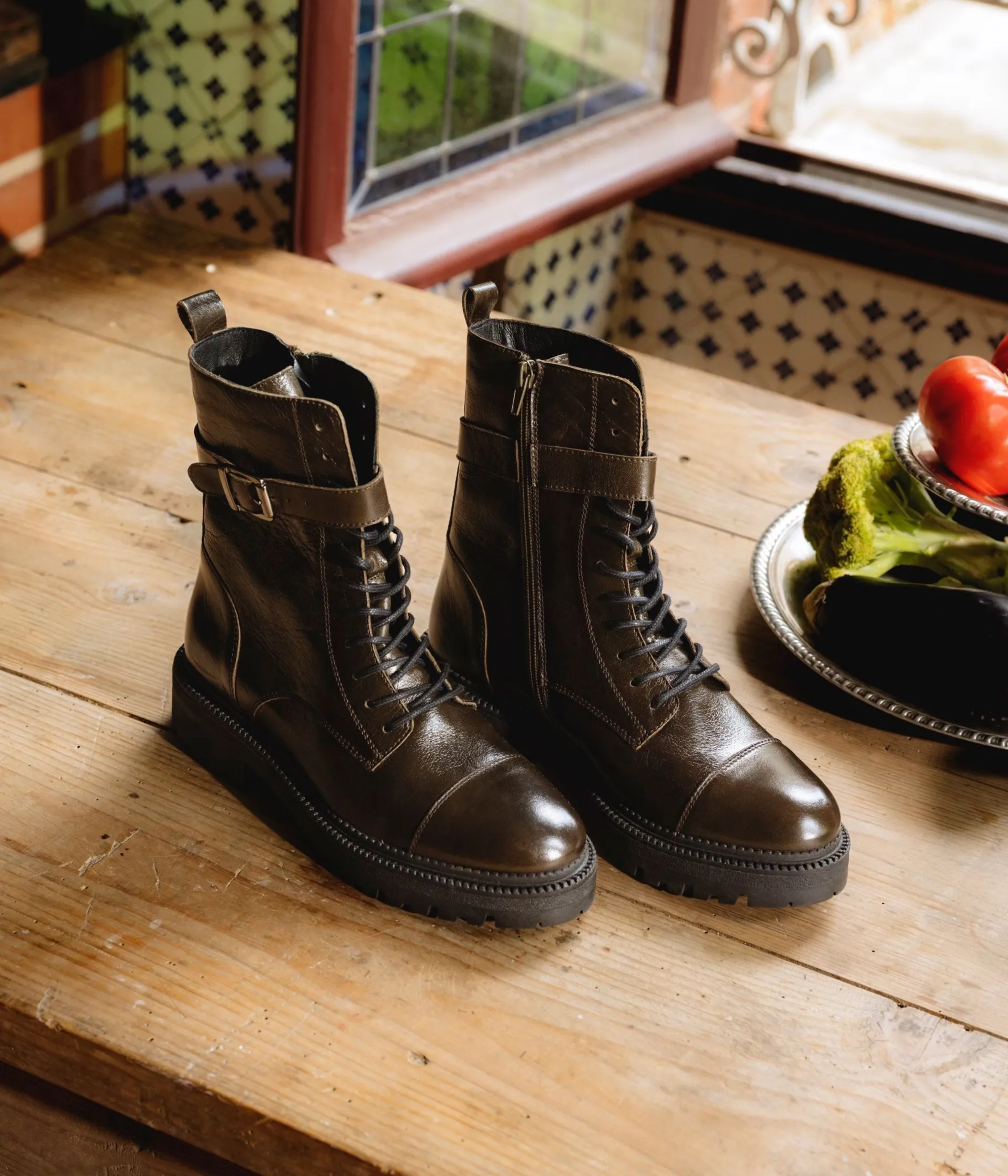 Discount BOOTS SAMMIE KAKI Femme Boots & Bottines