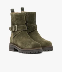 Best BOOTS SONNIE VERT Femme Boots & Bottines