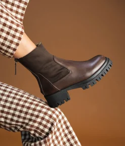 Hot BOOTS STOCKHOLM CHOCOLAT Femme Boots & Bottines