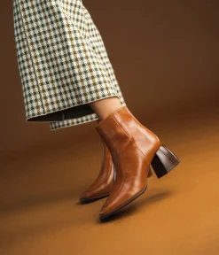 New BOOTS TEA COGNAC Femme Boots & Bottines