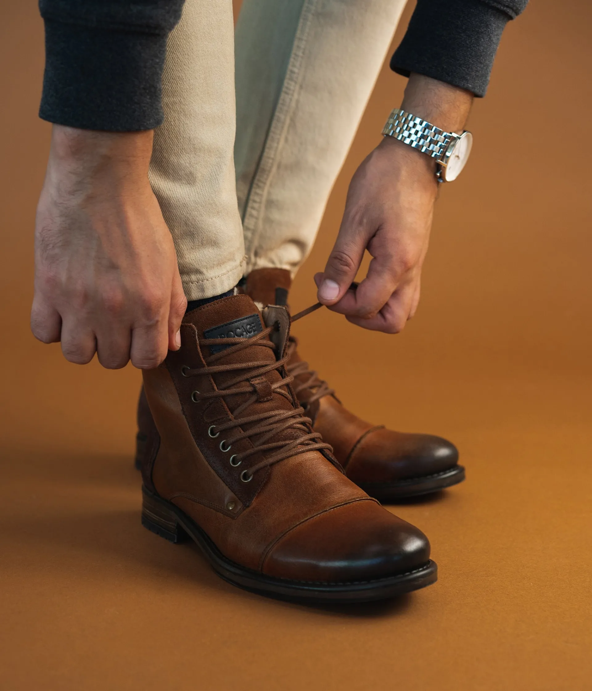 Clearance BOOTS THOMASSE COGNAC Homme Boots