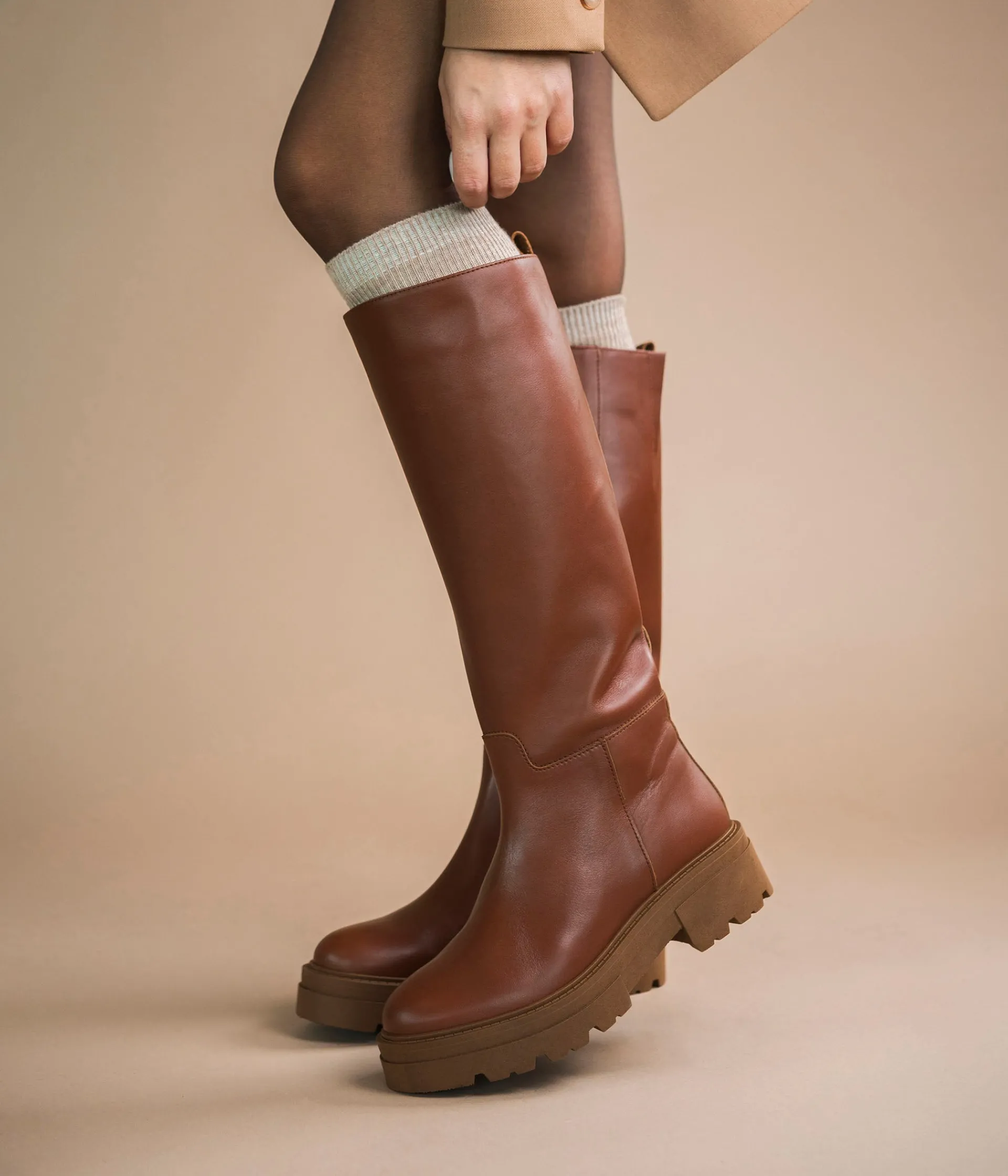Sale BOTTE OSVALDO COGNAC Femme Bottes
