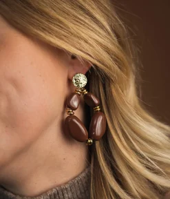 Outlet BOUCLES D'OREILLES ANNELOU CHOCOLAT Femme Bijoux