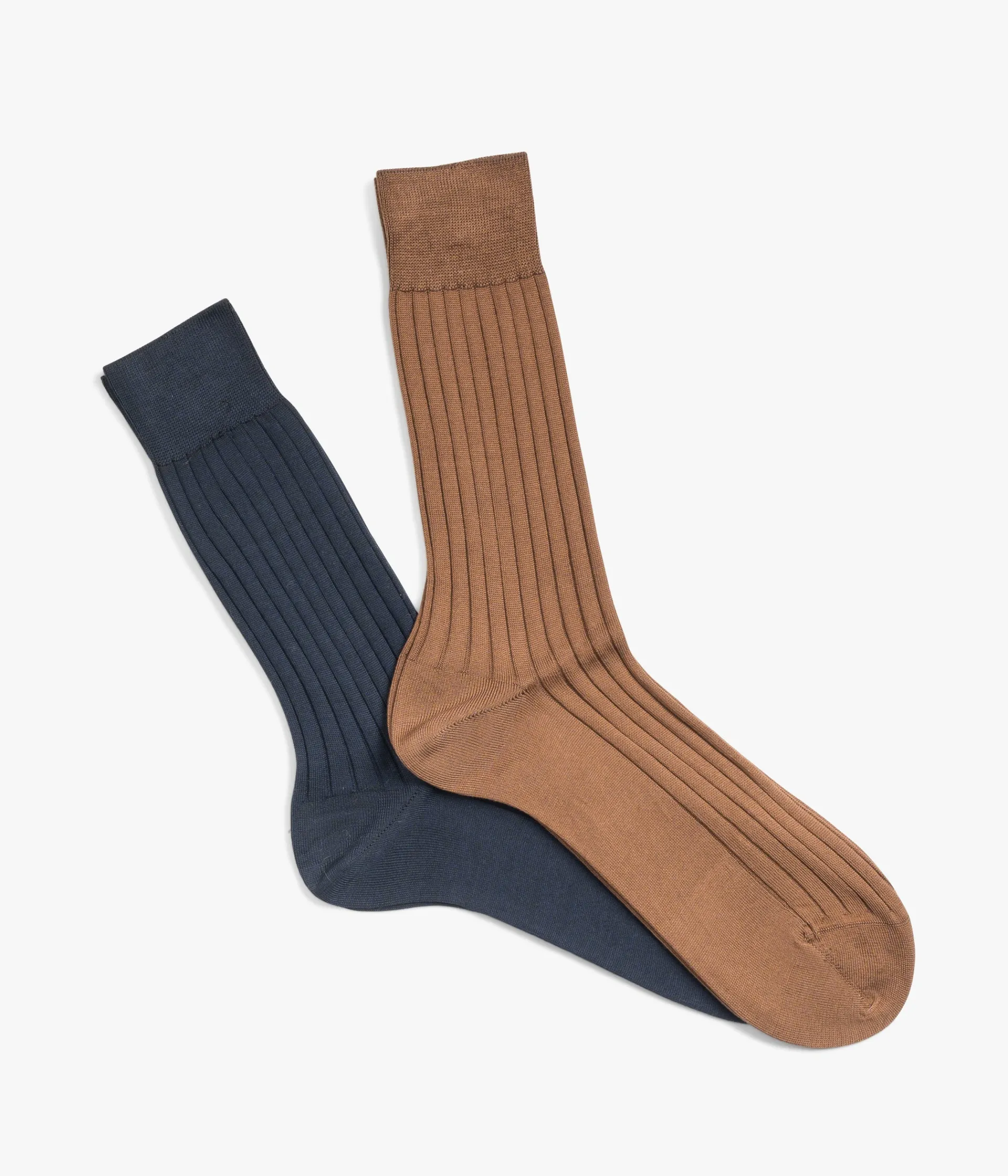 CHAUSSETTES ADELON MARINE ET COGNAC Homme Chaussettes