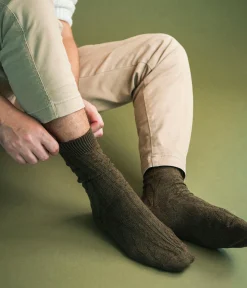 Discount CHAUSSETTES ALASKA KAKI Homme Chaussettes