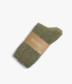 Outlet CHAUSSETTES NACRE KAKI Femme Chaussettes