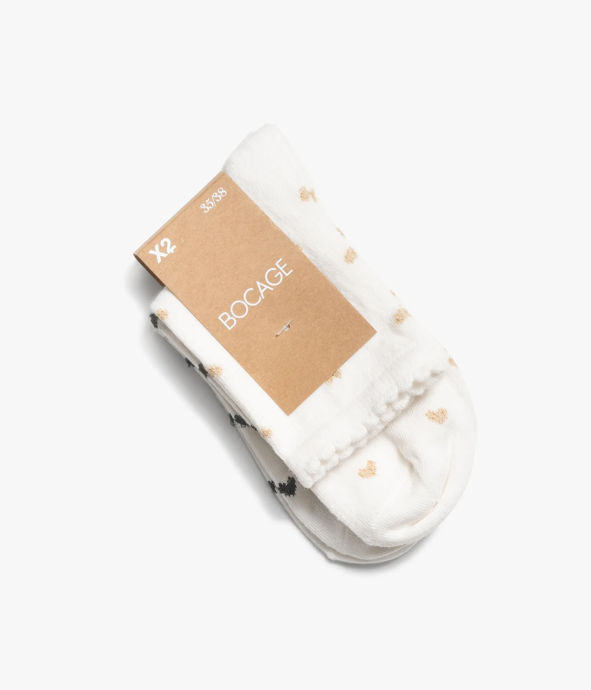 Discount CHAUSSETTES NANETTA ECRU Femme Chaussettes