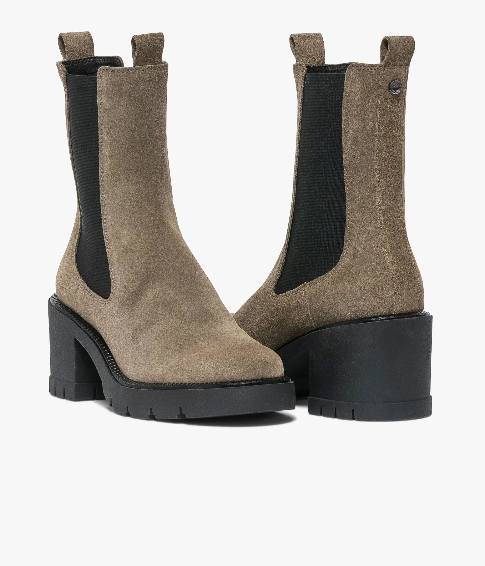 Discount CHELSEA BOOTS ESTELLE TAUPE Femme Boots & Bottines