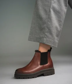 Discount CHELSEA BOOTS SACHEL COGNAC Femme Boots & Bottines