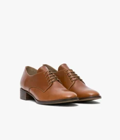 New DERBY CAROLINA COGNAC Femme Mocassins|Derbies