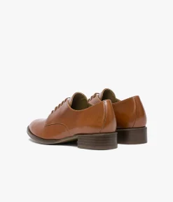 New DERBY CAROLINA COGNAC Femme Mocassins|Derbies