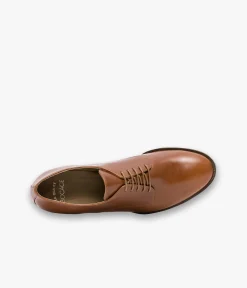 New DERBY CAROLINA COGNAC Femme Mocassins|Derbies