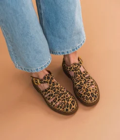 DERBY CLAP LEOPARD Femme Sandales|Mocassins