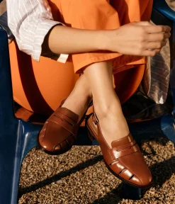 Online DERBY CLEO COGNAC Femme Mocassins|Derbies