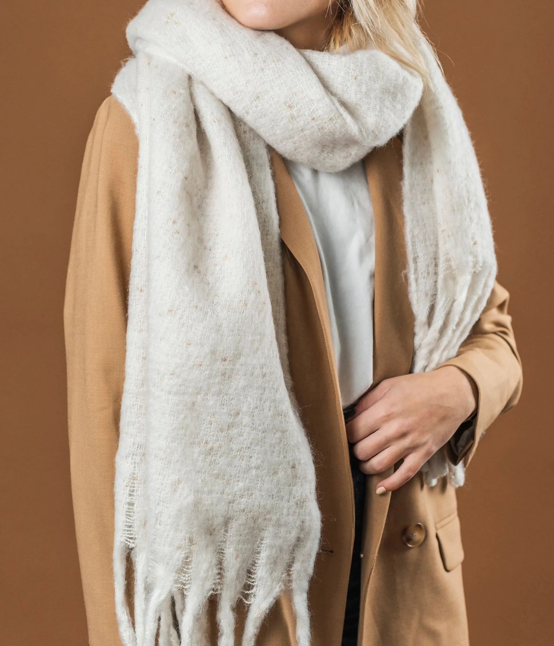 New ECHARPE CAPRA BLANC Femme Foulards & Écharpes