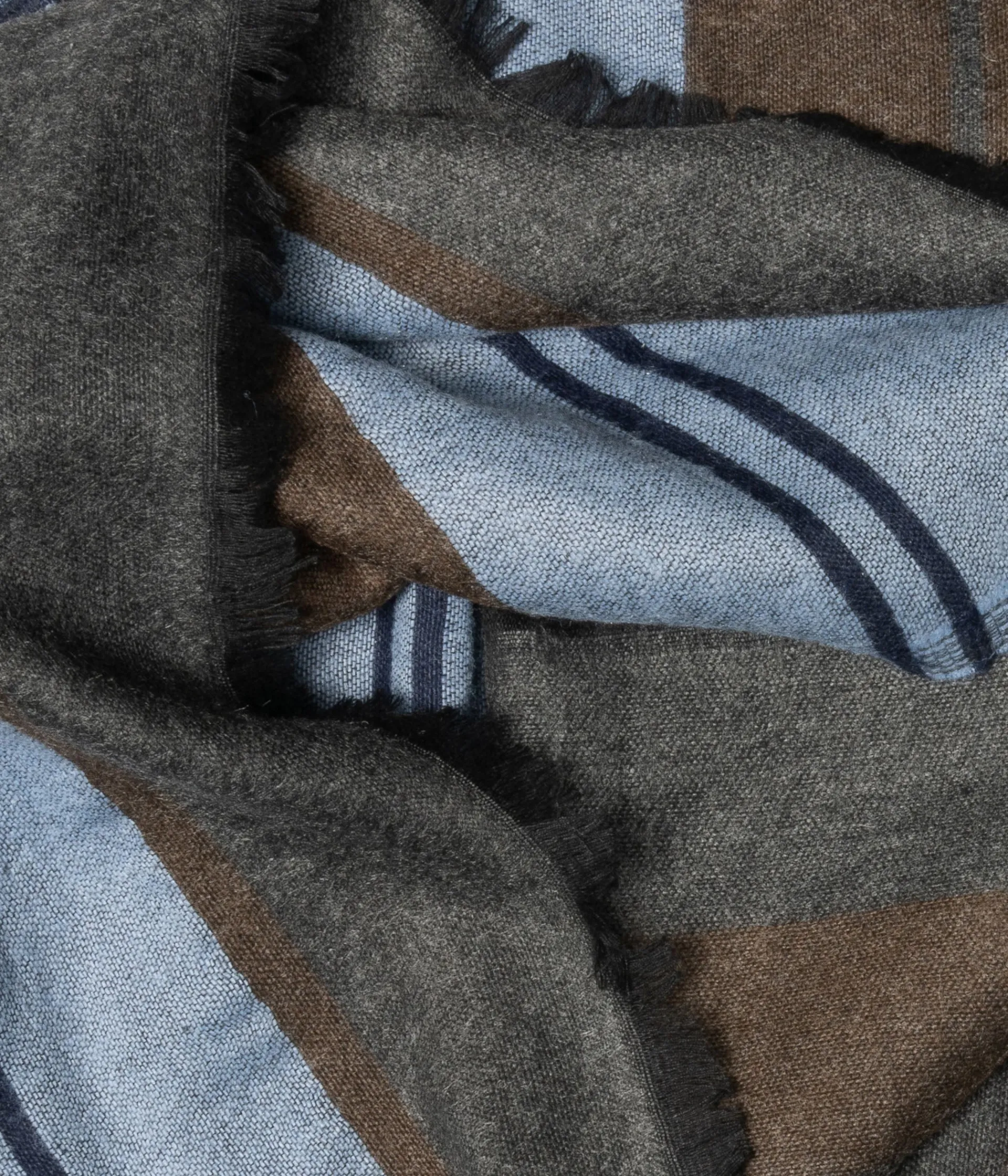 Discount ECHARPE REMI KAKI ET BLEU Homme Foulards