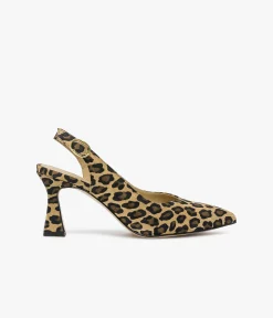 Best ESCARPIN DAFFY LEOPARD Femme Slingbacks