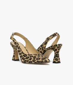 Best ESCARPIN DAFFY LEOPARD Femme Slingbacks