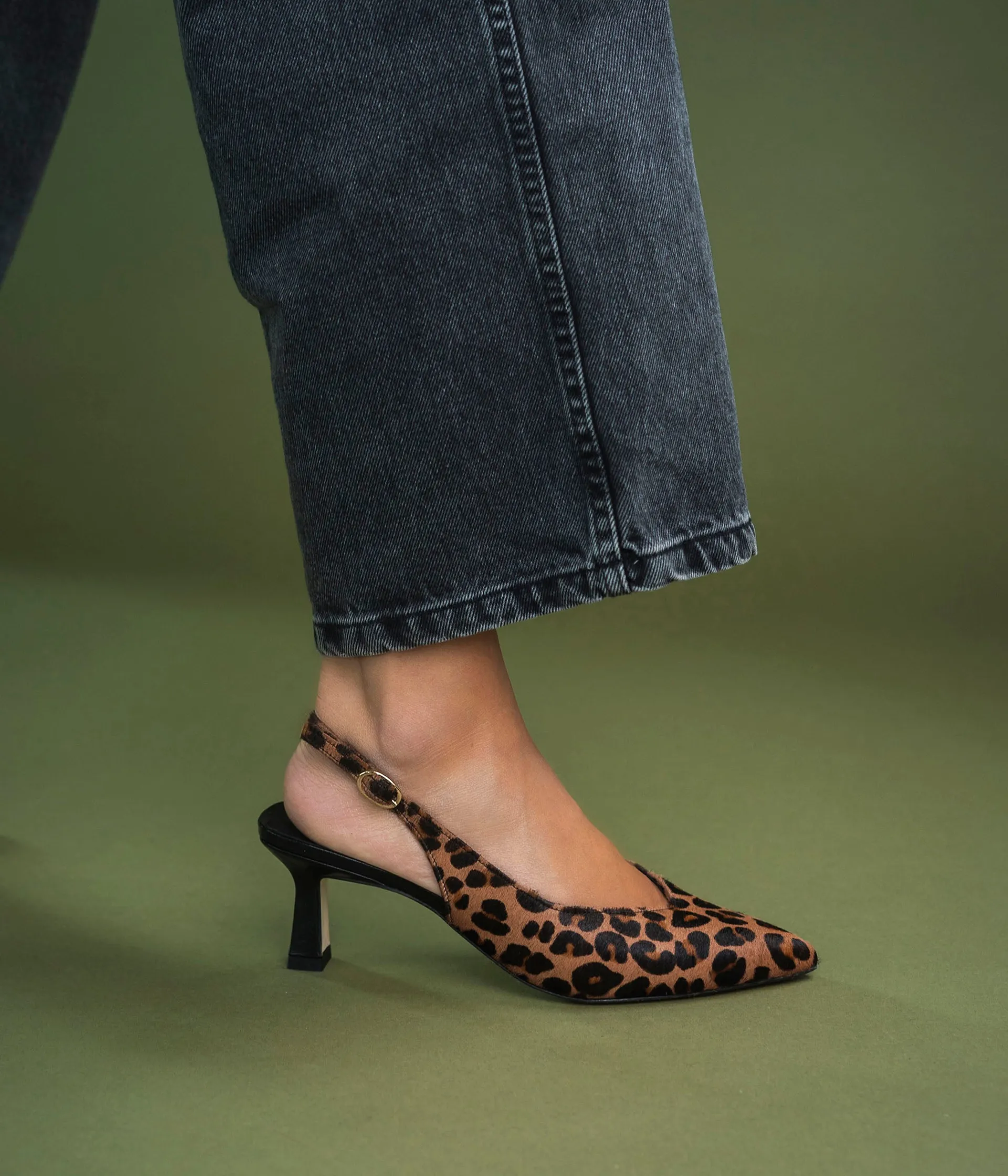 New ESCARPIN DOLLY LEOPARD Femme Slingbacks|Escarpins