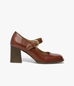 New ESCARPIN ISIS COGNAC Femme Escarpins|Babies
