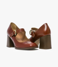 New ESCARPIN ISIS COGNAC Femme Escarpins|Babies