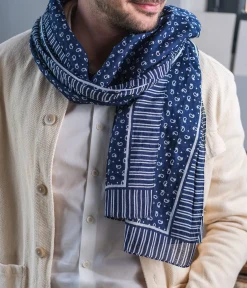 Discount FOULARD CEDRIC MARINE Homme Foulards