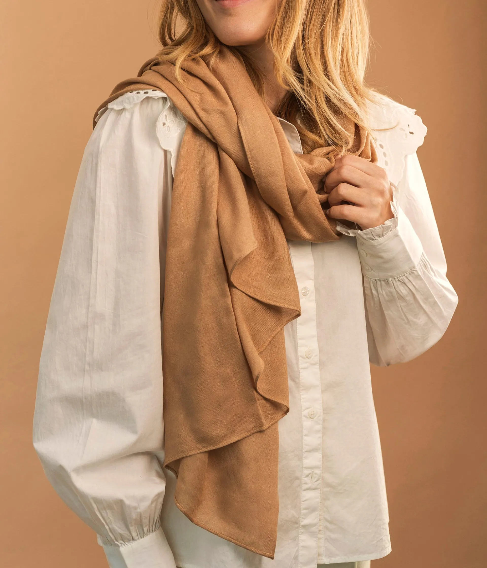 Best FOULARD CHARMANT CAMEL Femme Foulards & Écharpes