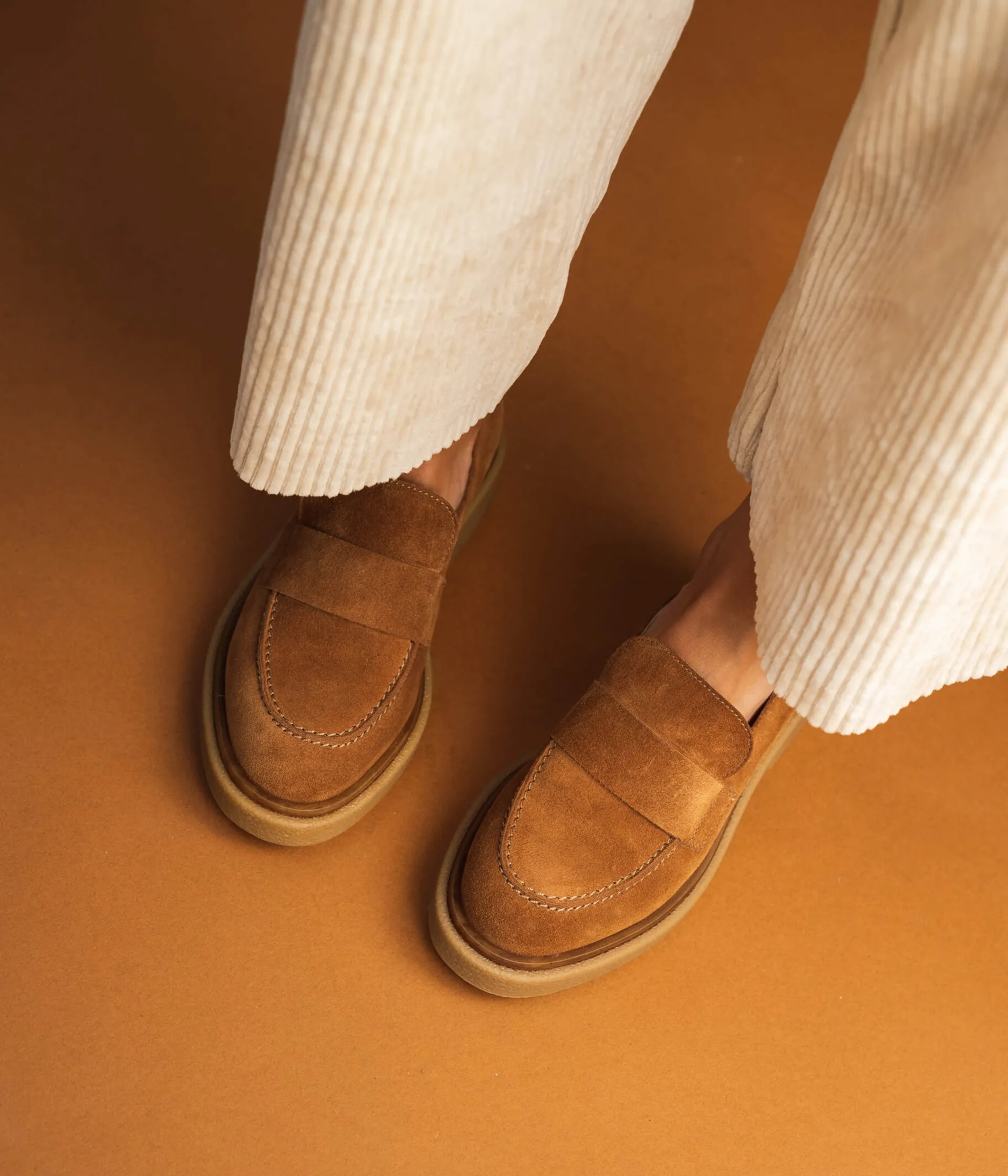 Discount MOCASSIN ALIENOR COGNAC Femme Mocassins