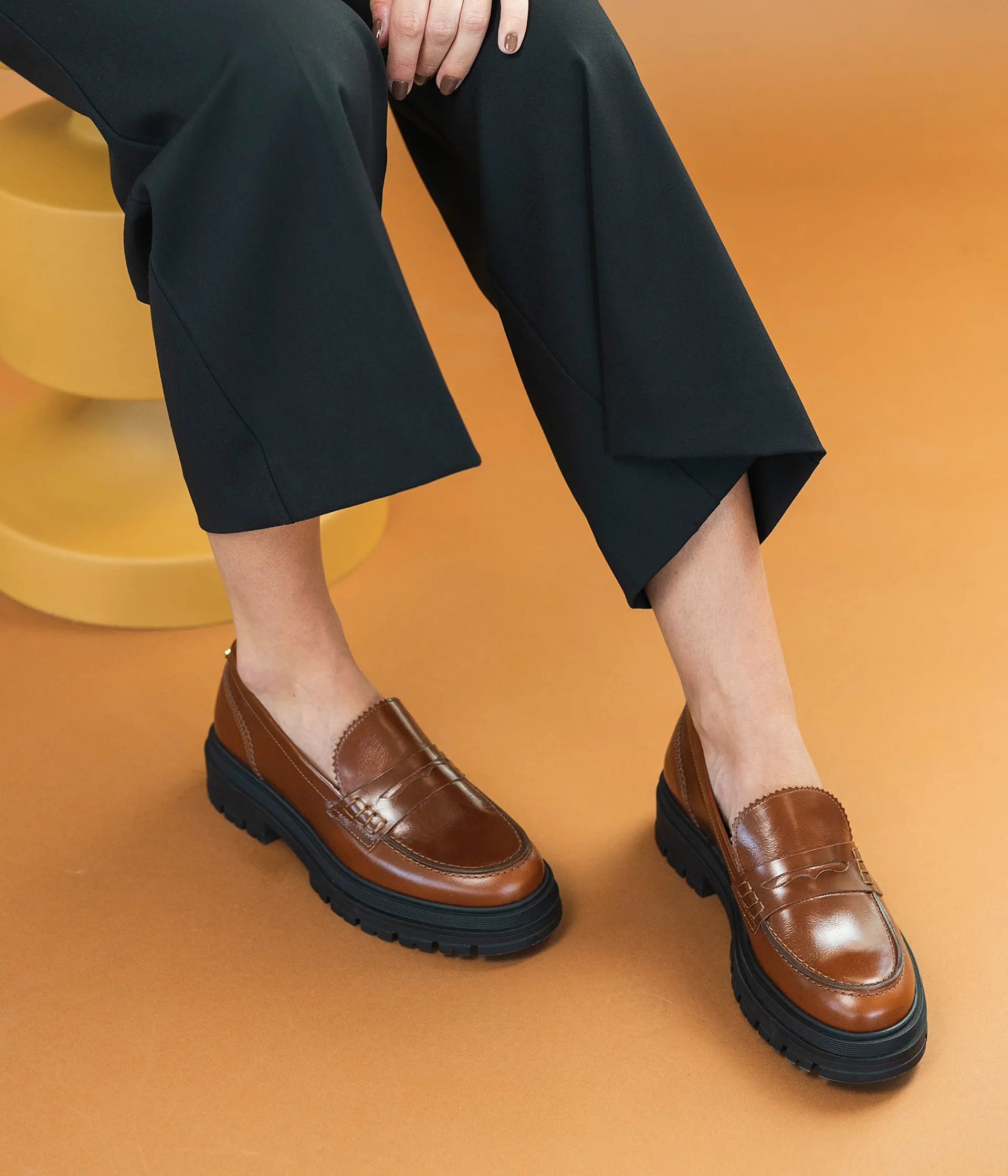 Online MOCASSIN ALINARO COGNAC Femme Mocassins