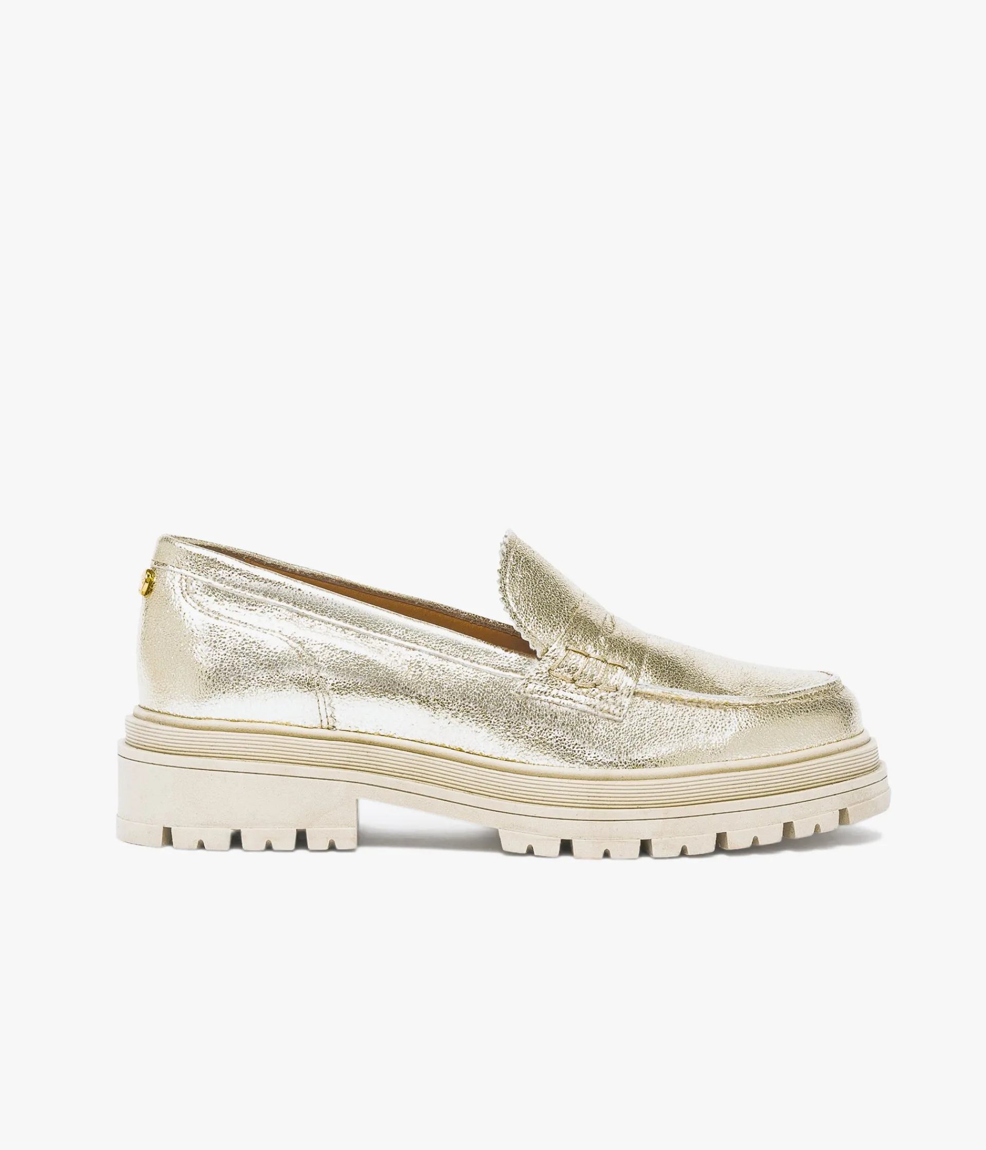 Hot MOCASSIN ALINARO PLATINE Femme Mocassins