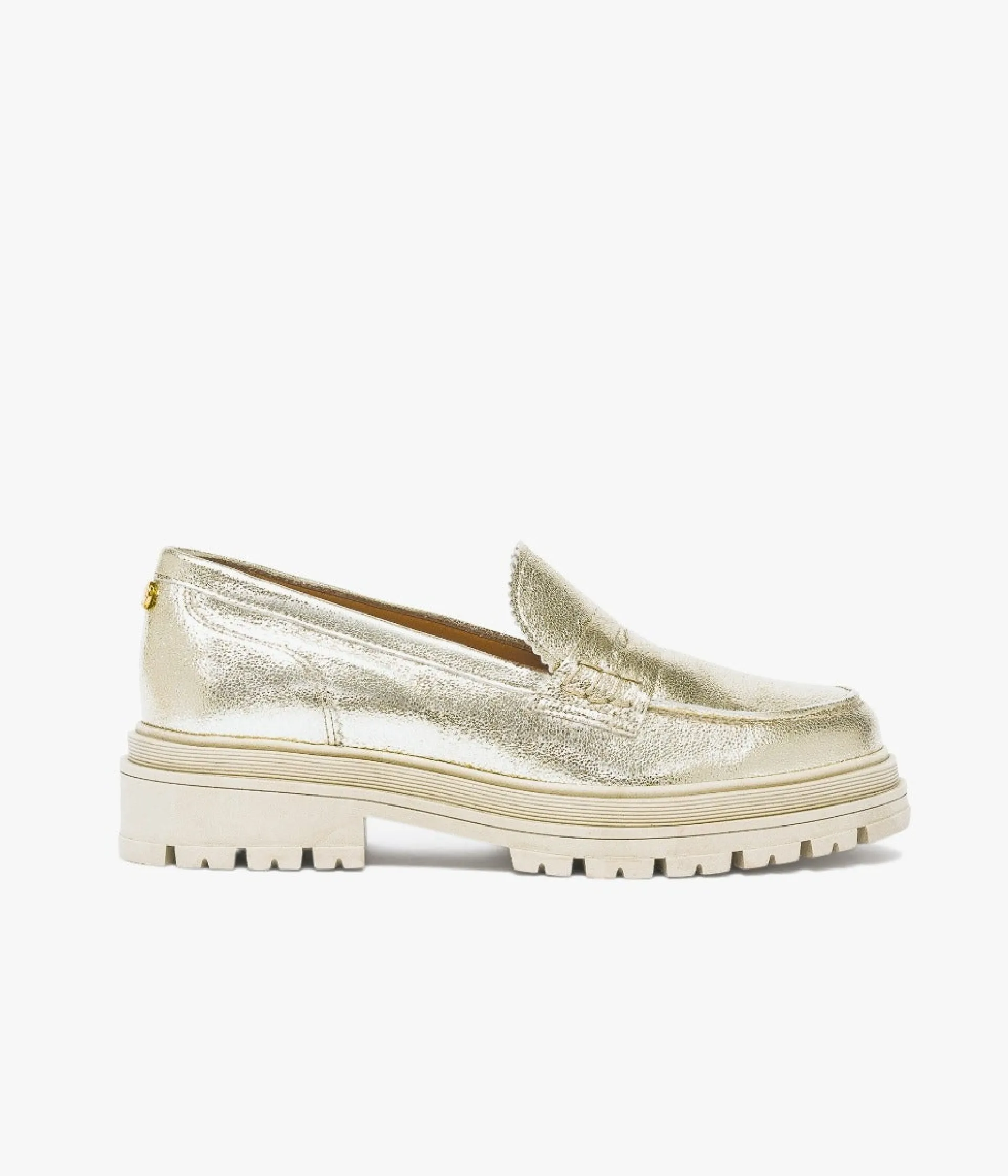 Hot MOCASSIN ALINARO PLATINE Femme Mocassins