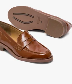 Hot MOCASSIN ALYCIA COGNAC Femme Mocassins