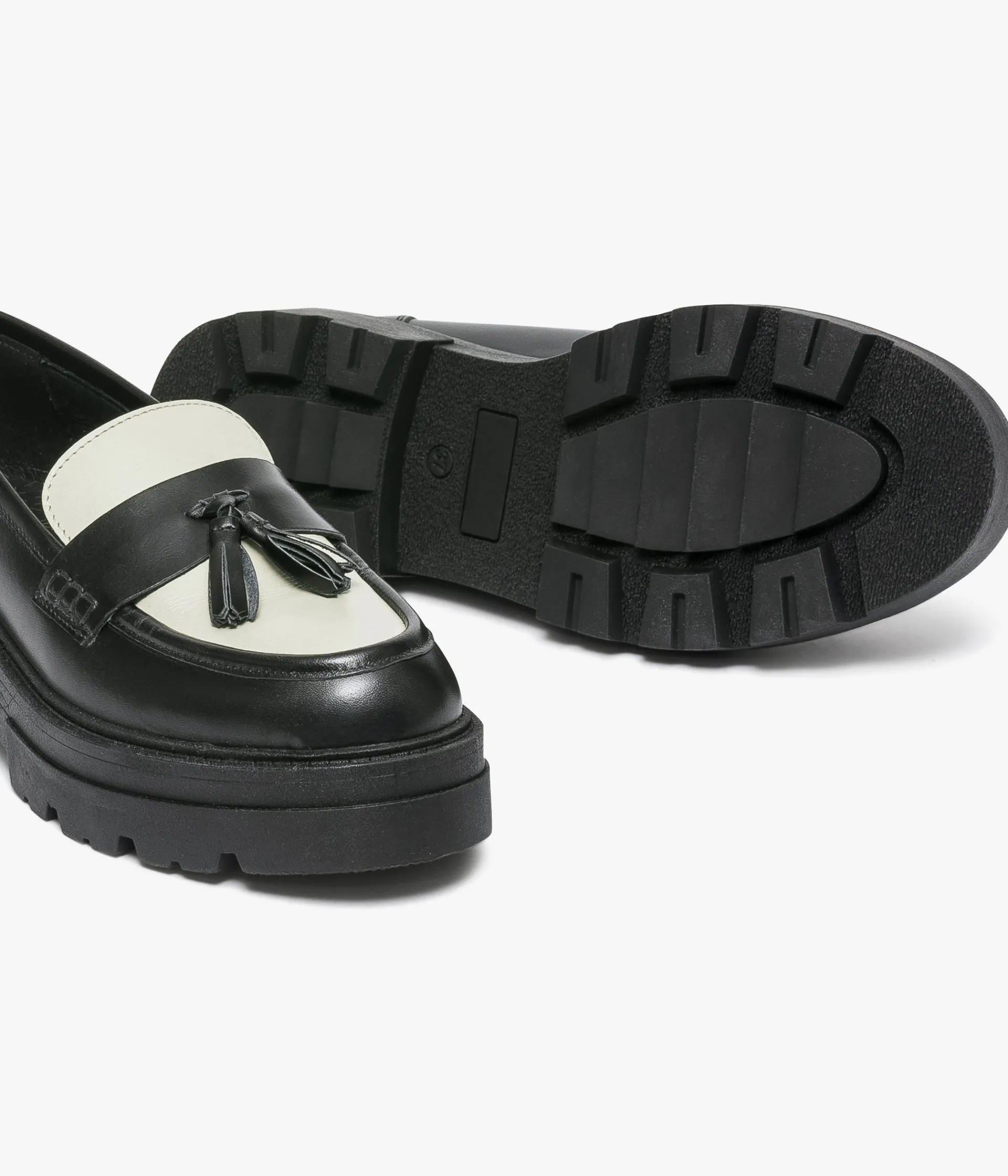 Sale MOCASSIN ANGELE ET BLANC Femme Mocassins