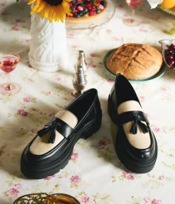 Sale MOCASSIN ANGELE ET BLANC Femme Mocassins