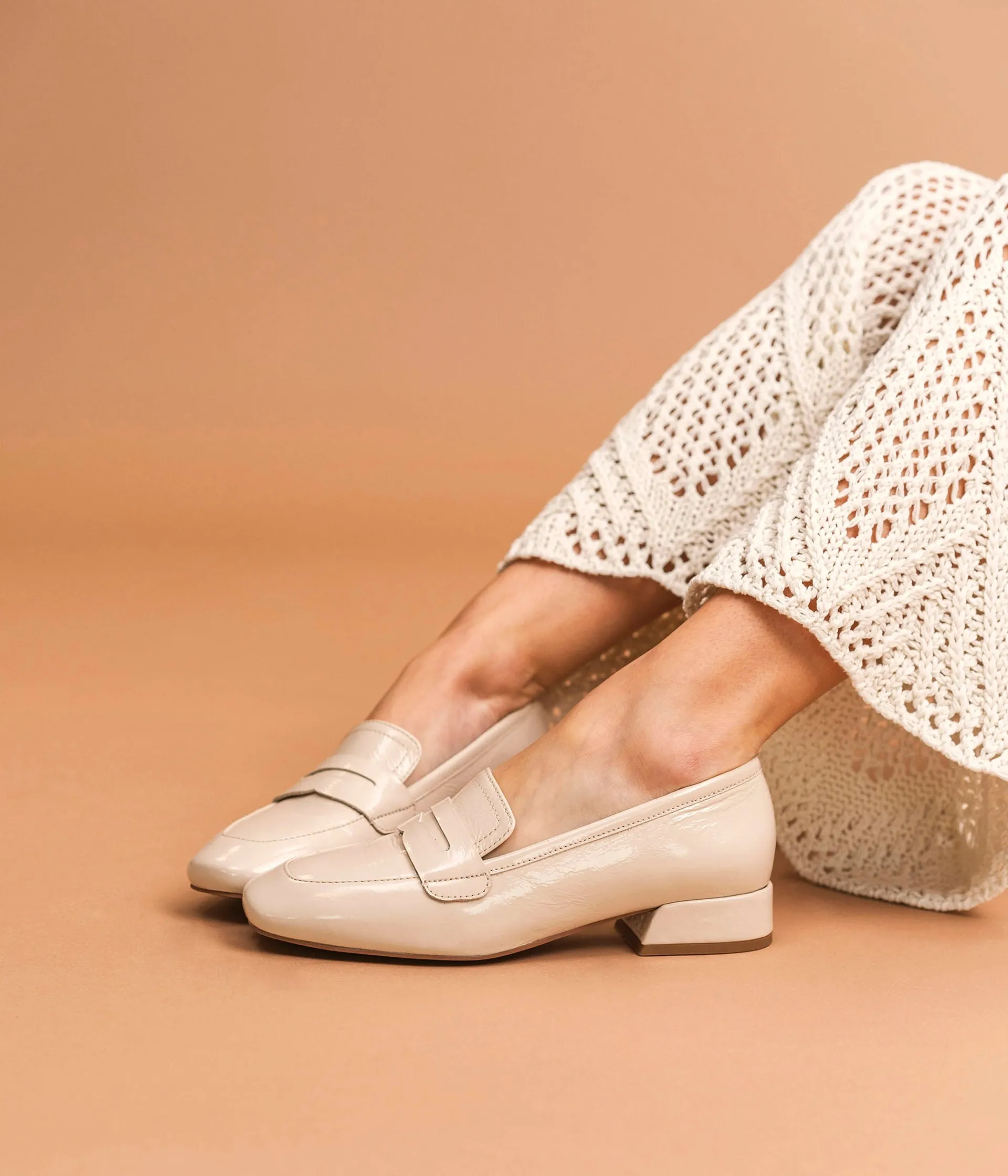 New MOCASSIN ANGIE BEIGE Femme Mocassins