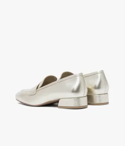 Hot MOCASSIN ANGIE PLATINE Femme Mocassins