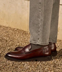 MOCASSIN OLIVIER COGNAC Homme Mocassins